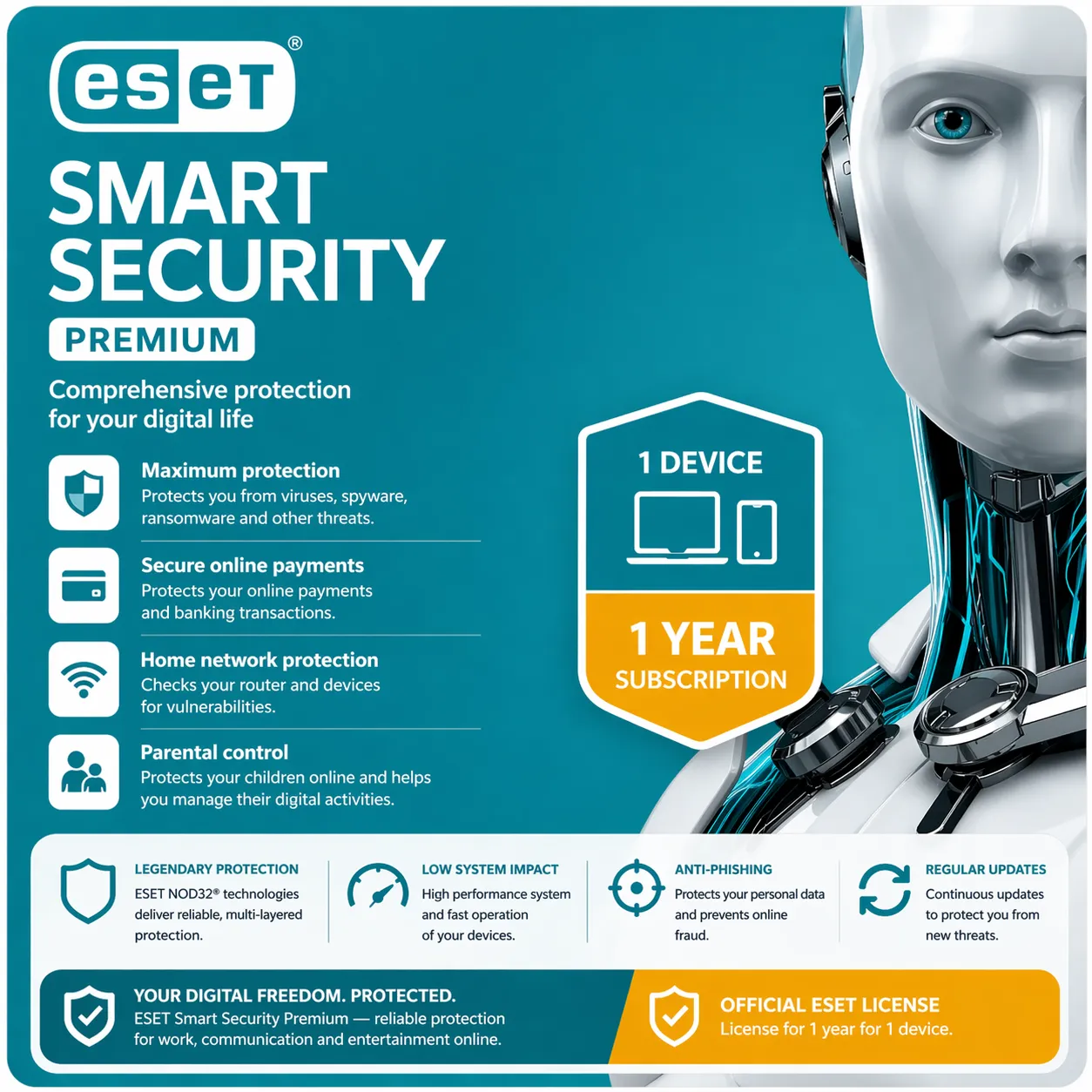 ESET Smart Security Premium – 1 Device | 1-Year Key