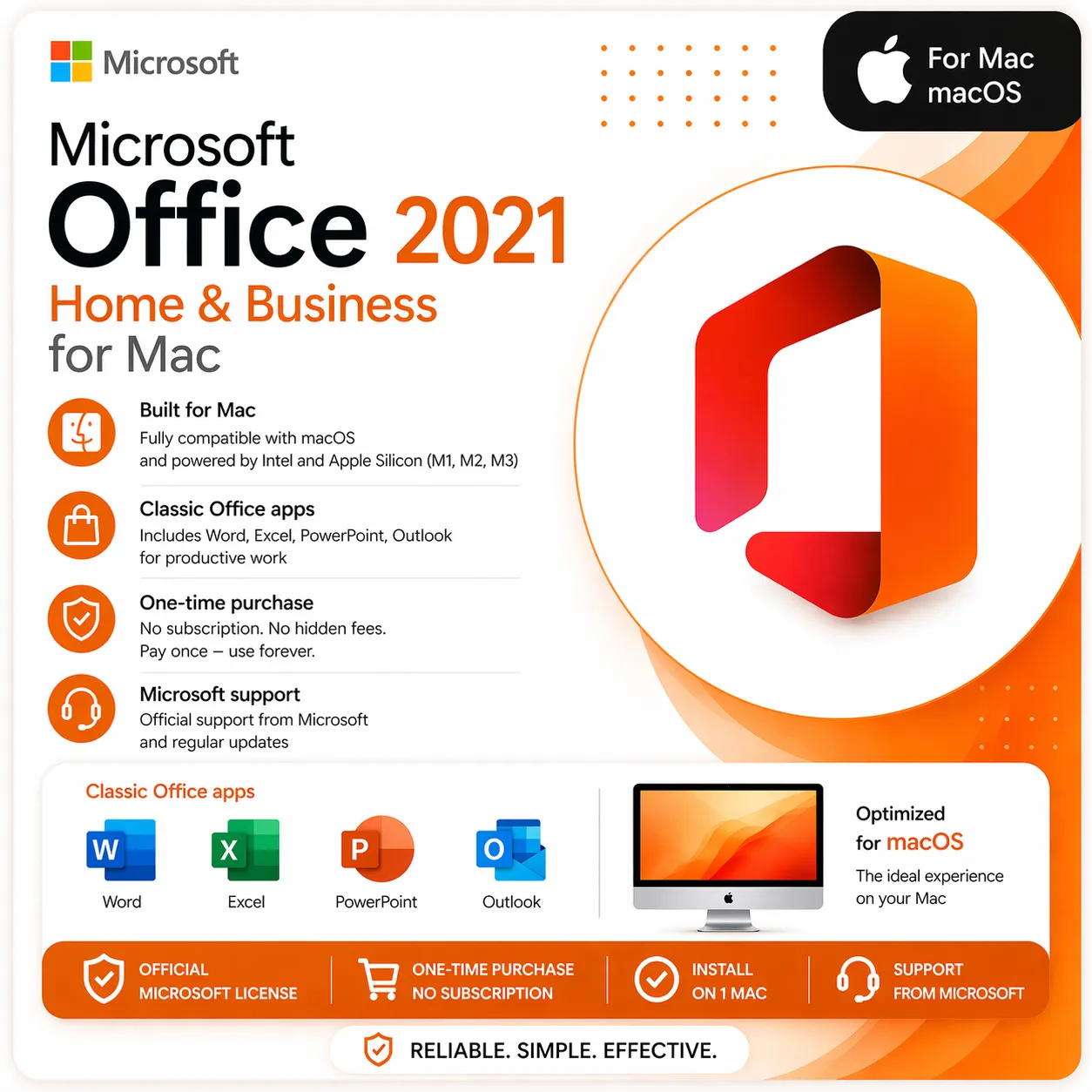 Office 2021 Home & Business for Mac – Key for 1 Mac