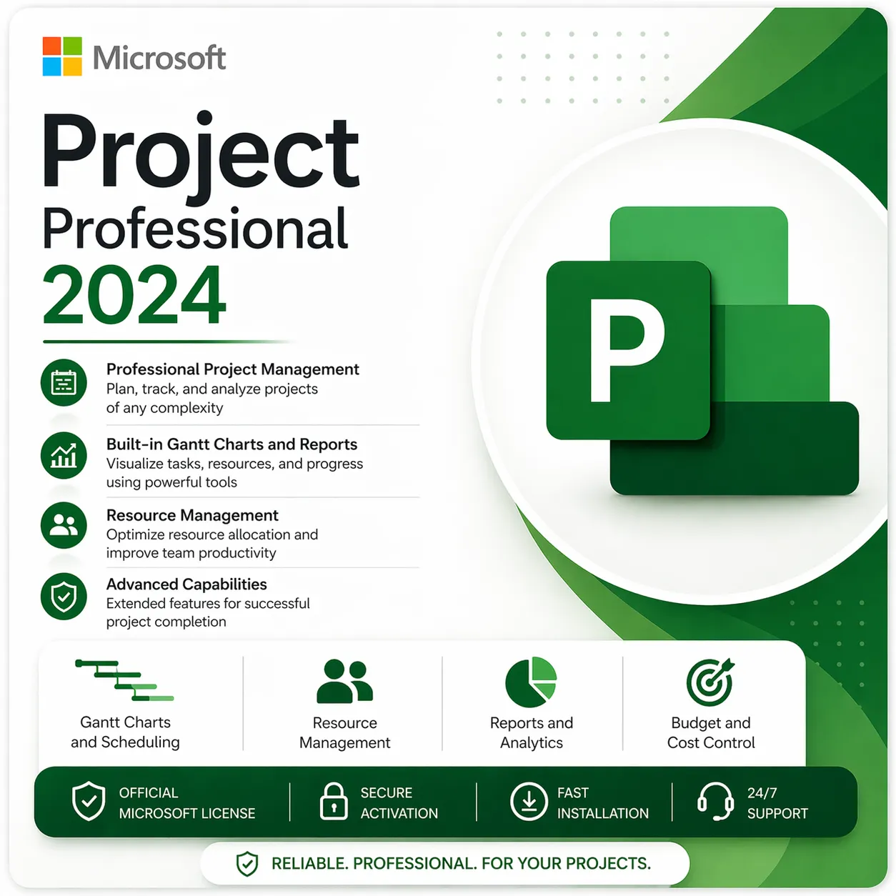 Project Professional 2024 Key – 1 PC