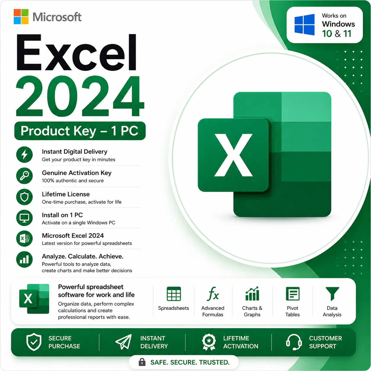 Excel 2024 Product Key – 1 PC