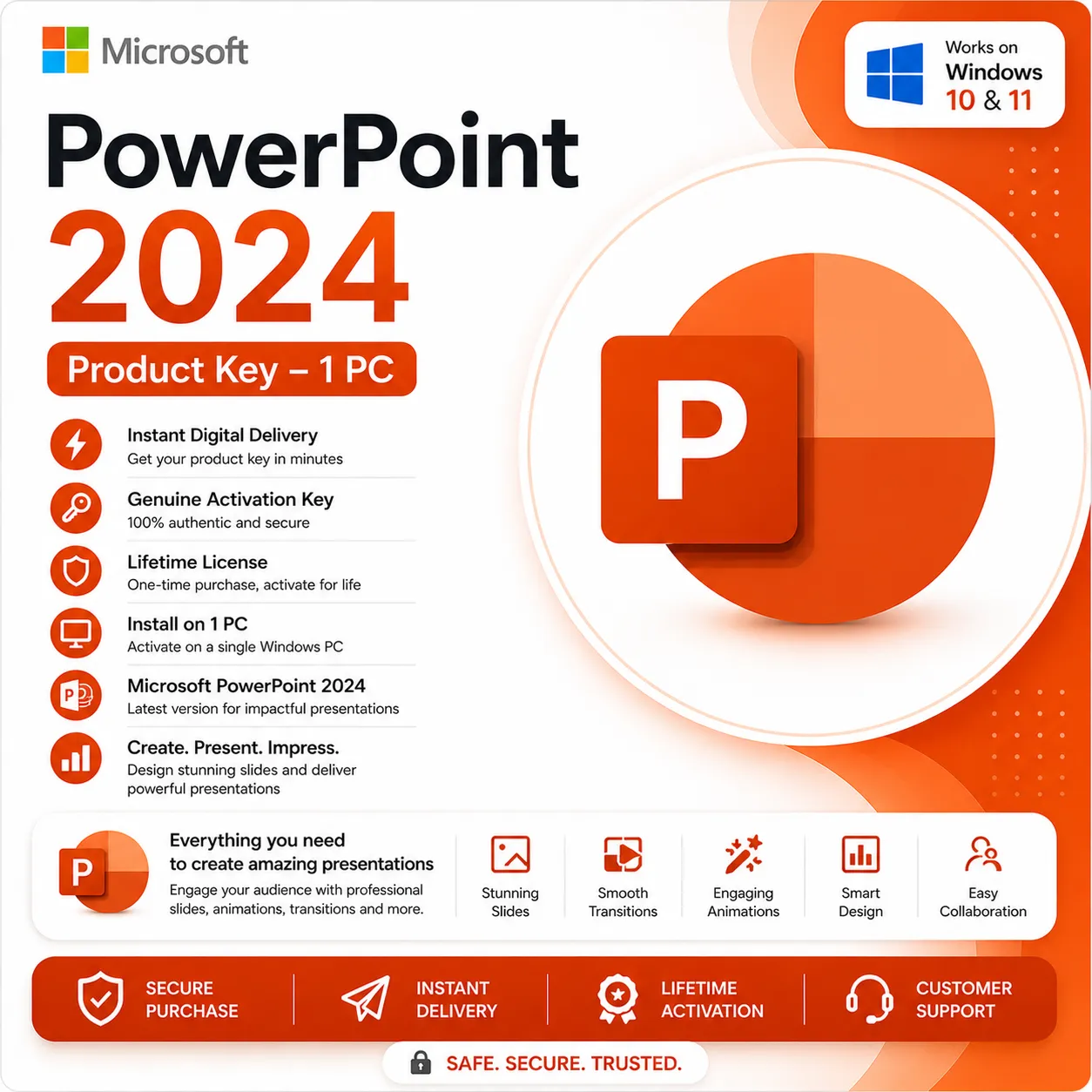 PowerPoint 2024 Product Key – 1 PC
